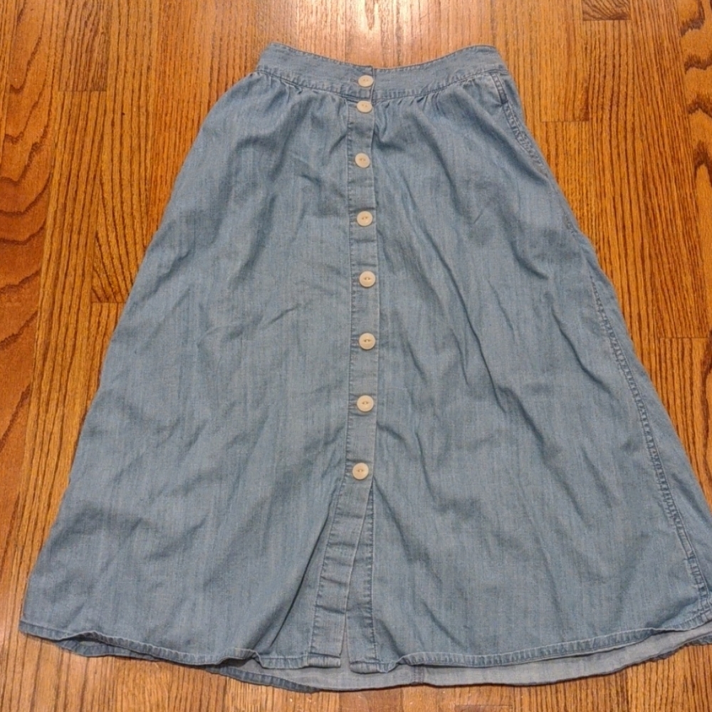 Madewell button up midi skirt